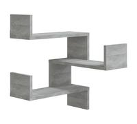 Vidaxl Étagère D'angle Murale Sonoma Gris 40x40x50cm Bois D'ingénierie Marron