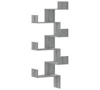 vidaXL Étagère d'angle murale Sonoma gris 45x45x147 cm Bois ingénierie