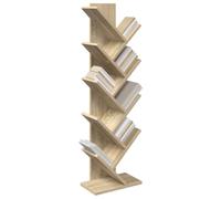 vidaXL Étagère d'arbre 6 Niveaux 30 x 18 x 100 cm Bois d'ingénierie, Étagère Arbre stylée, Meuble Moderne étroit, Support déco pour Le Salon, étagères Maison Tendance
