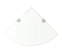 vidaXL Étagère de Coin avec Supports chromés Verre Transparent 25 x 25 cm