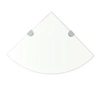 vidaXL Étagère de Coin avec Supports chromés Verre Transparent 25 x 25 cm