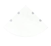 vidaXL Étagère de coin en verre transparent 45×45 cm Supports chromés Transparent G