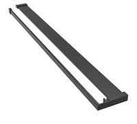 vidaXL Étagère de douche de paroi de douche à l'italienne Noir 118 cm, porte-serviettes, étagère à serviettes, étagère de salle de bain avec porte-serviettes Noir