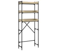 vidaXL Étagère de Lave-Linge, Meuble de Machine à Laver avec Rangement, Organisateur de Toilette Salle de Bain, Chêne Sonoma Bois Ingénierie