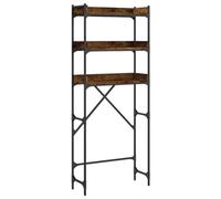 vidaXL Étagère de Lave-Linge, Meuble de Machine à Laver avec Rangement, Organisateur de Toilette Salle de Bain, Chêne Fumé Bois d'Ingénierie