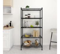 vidaXL Étagère de rangement 5 niveaux 90x35x180 cm Noir 250 kg