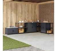Vidaxl Étagère De Rangement De Cuisine Anthracite 60 X 50 X 92 Cm