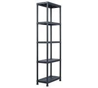 vidaXL Étagère de rangement Atelier Garage Plastique 60x30x180 cm Noir 125 kg