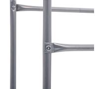 vidaXL Étagère de rangement pour 3 caisses Argenté 50x33x116 cm Acier