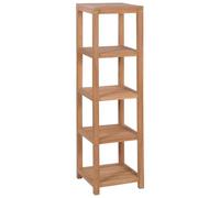 Vidaxl Etagère De Salle De Bain 4 Niveaux Teck Massif 42x42x165 Cm