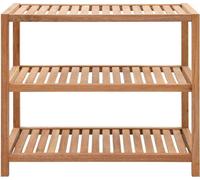 vidaXL Étagère de salle de bain en noyer massif 65x40x55 cm