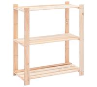 vidaXL Étagère de stockage 3 niveaux 80x38x90 cm Pin solide 150 kg