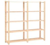 Pin Solide Étagère de Stockage 5 Niveaux 170x38x170 cm 500 kg Entrée vidaXL