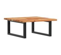 Vidaxl Étagère De Vasque Murale Acier Et Bois Massif D'acacia