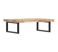 Vidaxl Étagère De Vasque Murale Acier Et Bois Massif D'acacia Multicolore