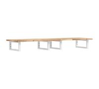 vidaXL Étagère de lavabo murale acier et acacia