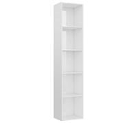 vidaXL Étagère en aggloméré Blanc Brillant 40 x 30 x 189 cm