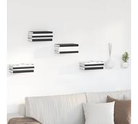 vidaXL Étagère flottante avec étagère 24 pcs Blanc 6 x 10,8 x 6,6 cm