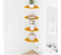 vidaXL Étagère Flottante d'Angle 4 pc Jaune moutarde 15 x 15 x 2 cm 8004081
