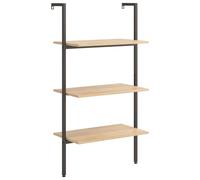 Vidaxl Étagère Inclinée 3 Niveaux Marron Clair Et Noir 64x35x120,5 Cm Multicolore