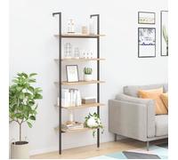 vidaXL Étagère inclinée 5 niveaux Marron clair/noir 64x35x185 cm 336385