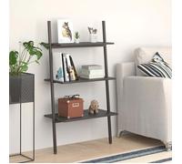 vidaXL Étagère Inclinée à 3 Niveaux Bibliothèque Étagère sur Pied Meuble de Rangement Étagère Échelle Maison Intérieur Noir 336372