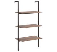 Vidaxl Étagère Inclinée À 3 Niveaux Marron Foncé Et Noir 64x35x120,5cm Multicolore