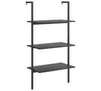 vidaXL Étagère inclinée à 3 niveaux Noir 64x35x120,5 cm