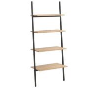 vidaXL Étagère inclinée à 4 niveaux Marron clair et noir 64x34x150,5cm