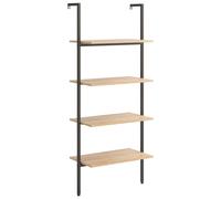 vidaXL Étagère inclinée 4 niveaux Marron clair et noir 64x35x152,5 cm 336382