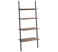 Vidaxl Étagère Inclinée À 4 Niveaux Marron Foncé Et Noir 64x34x150,5cm Multicolore