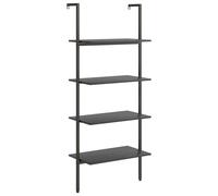 vidaXL Étagère inclinée à 4 niveaux Noir 64x35x152,5 cm