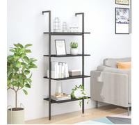 vidaXL Étagère inclinée 4 niveaux Noir 64x35x152,5 cm