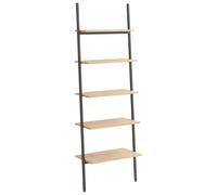 Vidaxl Étagère Inclinée À 5 Niveaux Marron Clair Et Noir 64x34x185,5cm Multicolore