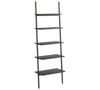 vidaXL Étagère inclinée à 5 niveaux Noir 64x34x185,5 cm