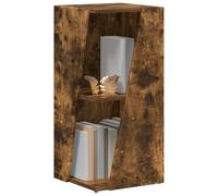 vidaXL Étagère latérale Chêne fumé 33 x 32 x 70,5 cm Bois d'ingénierie, Étagère Moderne pour Salon, Solution de Rangement Durable, Organiseur Polyvalent, décor Minimaliste pour Cuisine et Bureau