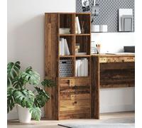 vidaXL Étagère marron Bois ancien Panneau de particules Moyen
