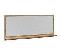 vidaXL Étagère Miroir avec étagère Chêne Artisan 90 x 10.5 x 37 cm, Cabinet de Salle de Bain, Miroir Rectangulaire, Pratique et Stylé, Rangement au Mur, Espace de Toilettage Organisé