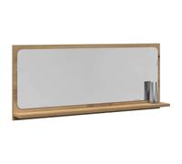 vidaXL Étagère Miroir avec étagère chêne Artisanal 90 x 10,5 x 37 cm, Meuble de Salle de Bain, Miroir rectangulaire, Rangement Mural Moderne, Solution Pratique, déco stylée