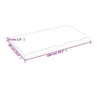 vidaXL Étagère murale 100x60x(2-4) cm bois de chêne massif non traité Marron