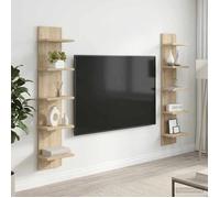 vidaXL Étagère Murale 2 pc Chêne Sonoma 22 x 15 x 100 cm 8012425