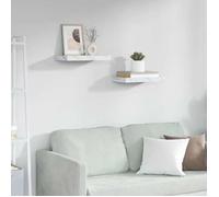 vidaXL Étagère Murale 2 pcs Marbre Blanc 40 x 23,5 x 4 cm, Étagère Murale rectangulaire, Meubles Modernes, Solution de Rangement Durable, déco intérieure, Gain de Place