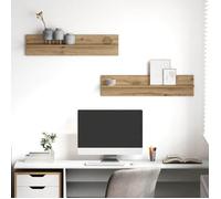 VIDAXL Étagère murale 2 pcs Chêne artisanal 80 x 11,5 x 18 cm - style scandinave