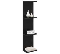 vidaXL Étagère Murale 2 pcs Chêne Noir 22 x 15 x 100 cm, Étagères murales Modernes, Rangement élégant en Bois, déco Minimaliste pour Votre Salon