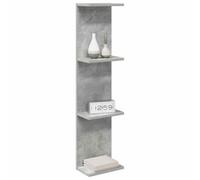 vidaXL Étagère Murale 2 pcs Gris béton 25 x 15 x 100 cm, Étagères murales Modernes, Rangement élégant en Bois, déco Minimaliste pour Votre Salon