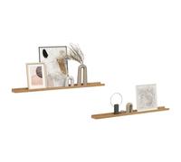 vidaXL Étagère Murale 2 pcs Marron 100 x 9 x 3 cm Bois d'ingénierie, Salle de séjour, Design rectangulaire, Fonctionnalités modernes, Matériaux durables, Configuration modulaire, Idéal pour des espace