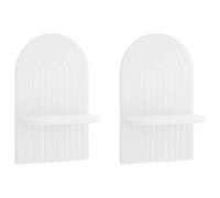 vidaXL Étagère murale 2 unités Blanc 23 x 13,5 x 37,5 cm