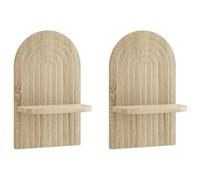 vidaXL Étagère murale 2 unités chêne Sonoma 23 x 13,5 x 37,5 cm