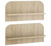 vidaXL Étagère murale 2 unités chêne Sonoma 80,5 x 13,5 x 37,5 cm | Ce matériau robuste assure une construction durable. Ces étagères flottantes permettent d'économiser de l'espace au sol