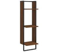 vidaXL Étagère murale 3 compartiments brun imitation chêne 30x25x100cm Bois composite